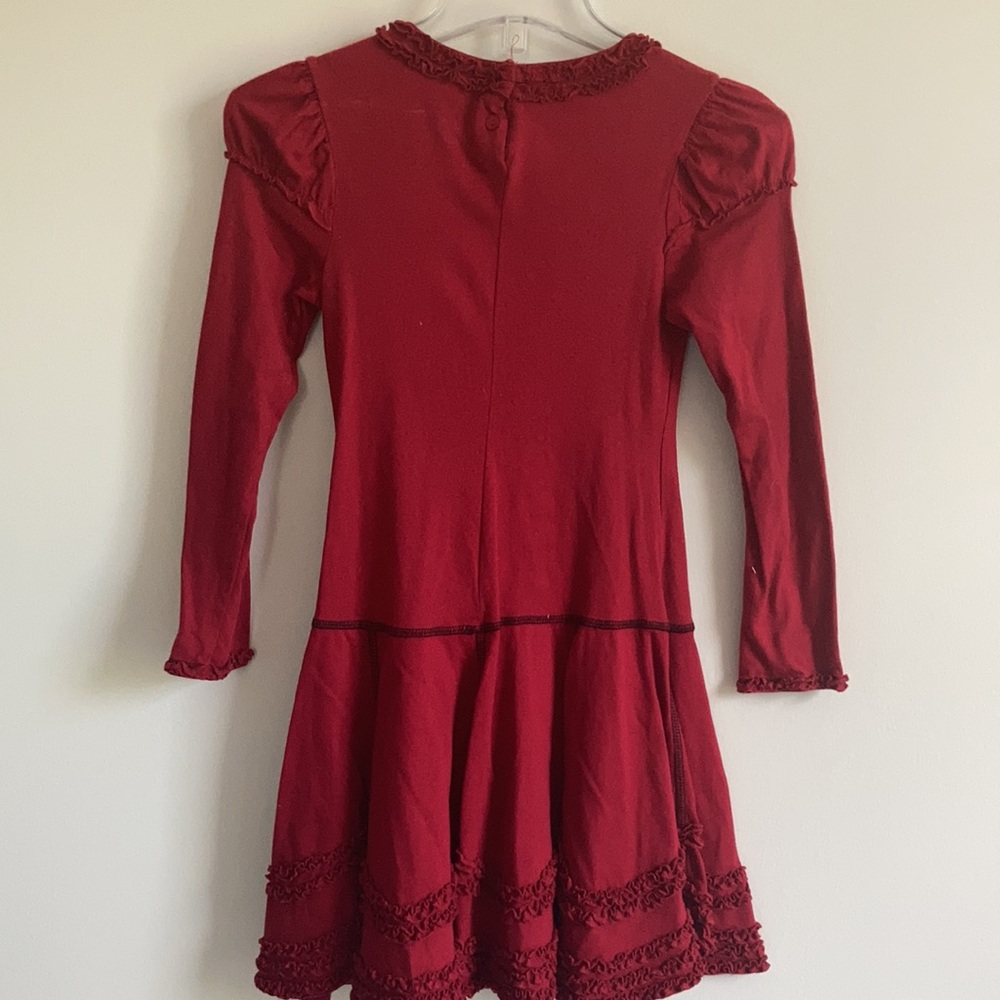 Red Ruffle Dress - Picture 2 of 3